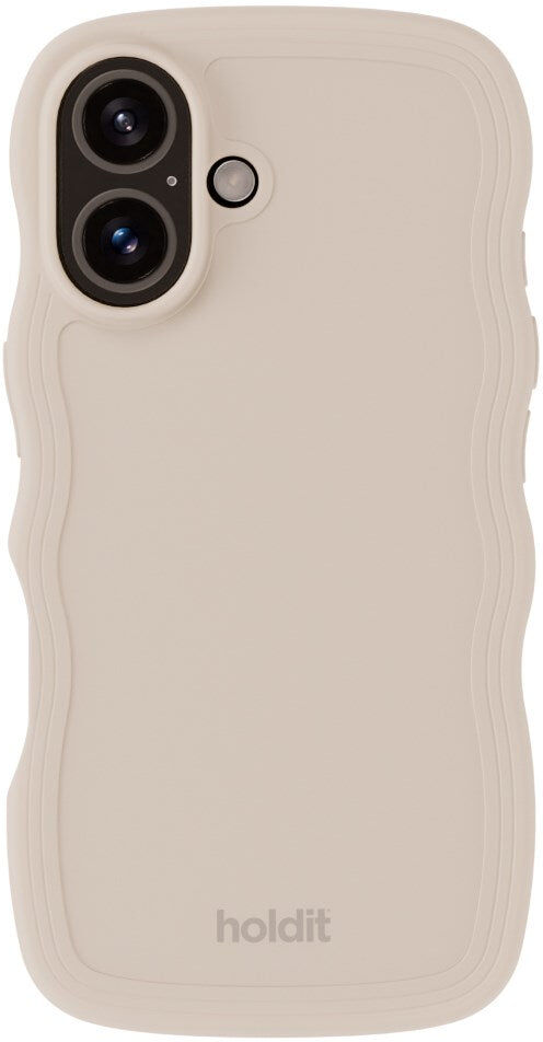 Holdit iPhone 16 Plus Wavy Cover - Beige