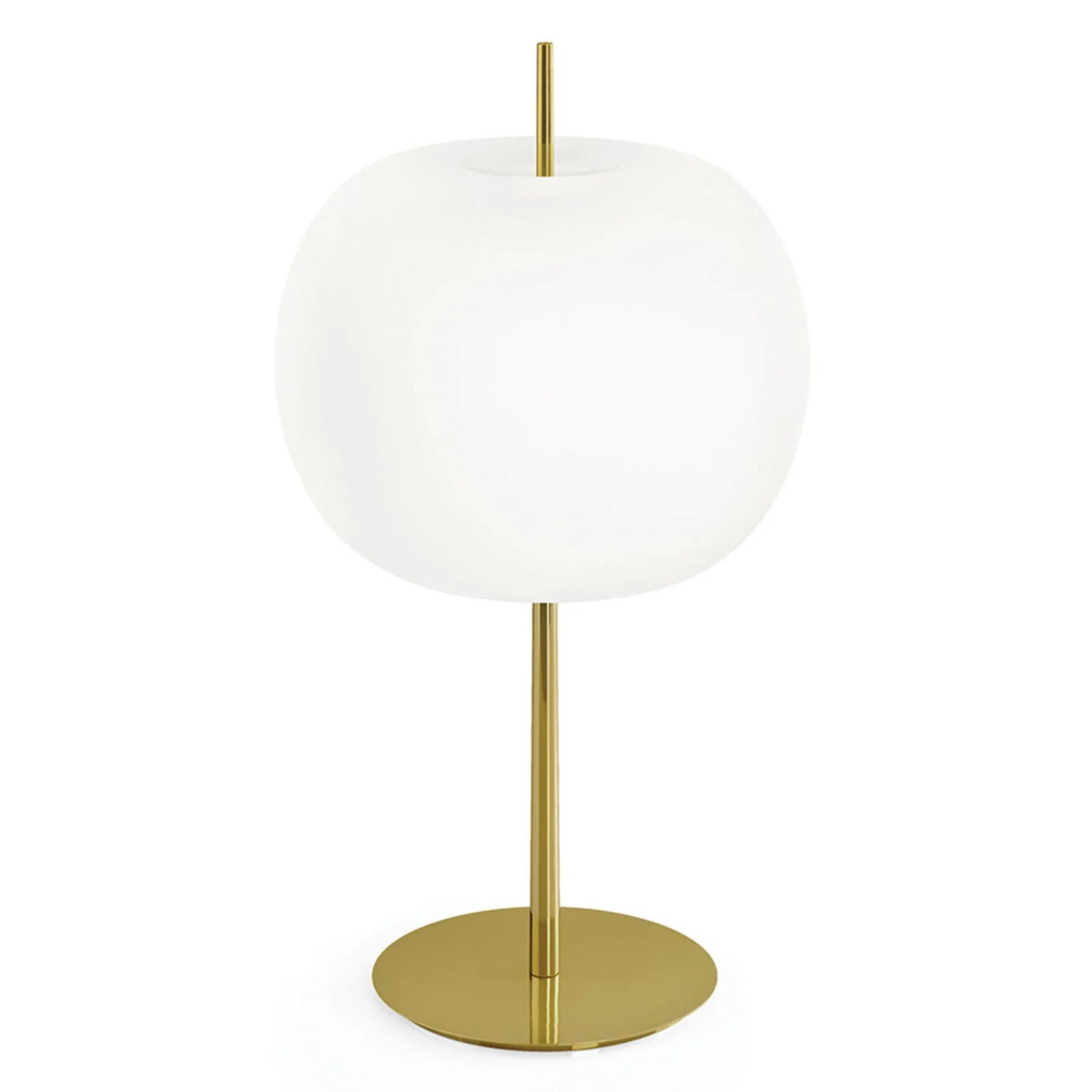 Kushi Taffellamp XL KDLN Brass met glazen bol voor de woonkamer