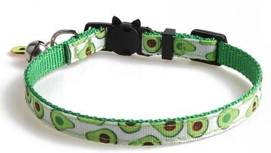 Inspired Deals Adjustable Fruit Cat Collar With Bell Cute Pet Collar With Bell For Cats & Small Dogs avocado