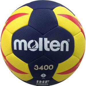 Molten Handball H2X3400-NR, Größe 2, blau/gelb/rot, 325 Gramm, Trainingsball