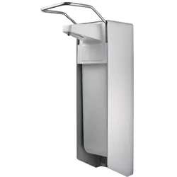 TEMDEX Desinfektionsmittel- & Seifen-Spender Aluminium, 500 ml, langer Armhebel, Kunststoffpumpe
