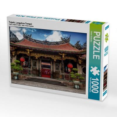 CALVENDO Puzzle Taipeh, Longshan-Tempel | 1000 Teile Lege-Größe 64x48cm Foto-Puzzle für glückliche Stunden
