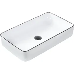 AUFSATZWASCHBECKEN Weiß 61/35 cm Keramik Xert