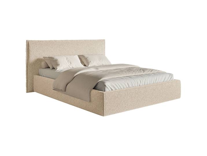 Polsterbett 160x200 cm Softie hellbeige Chenille