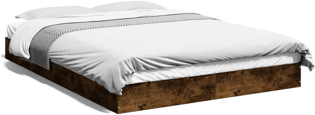 17 Stories Paulica Bed Smoked Oak European Double (140 x 200cm)