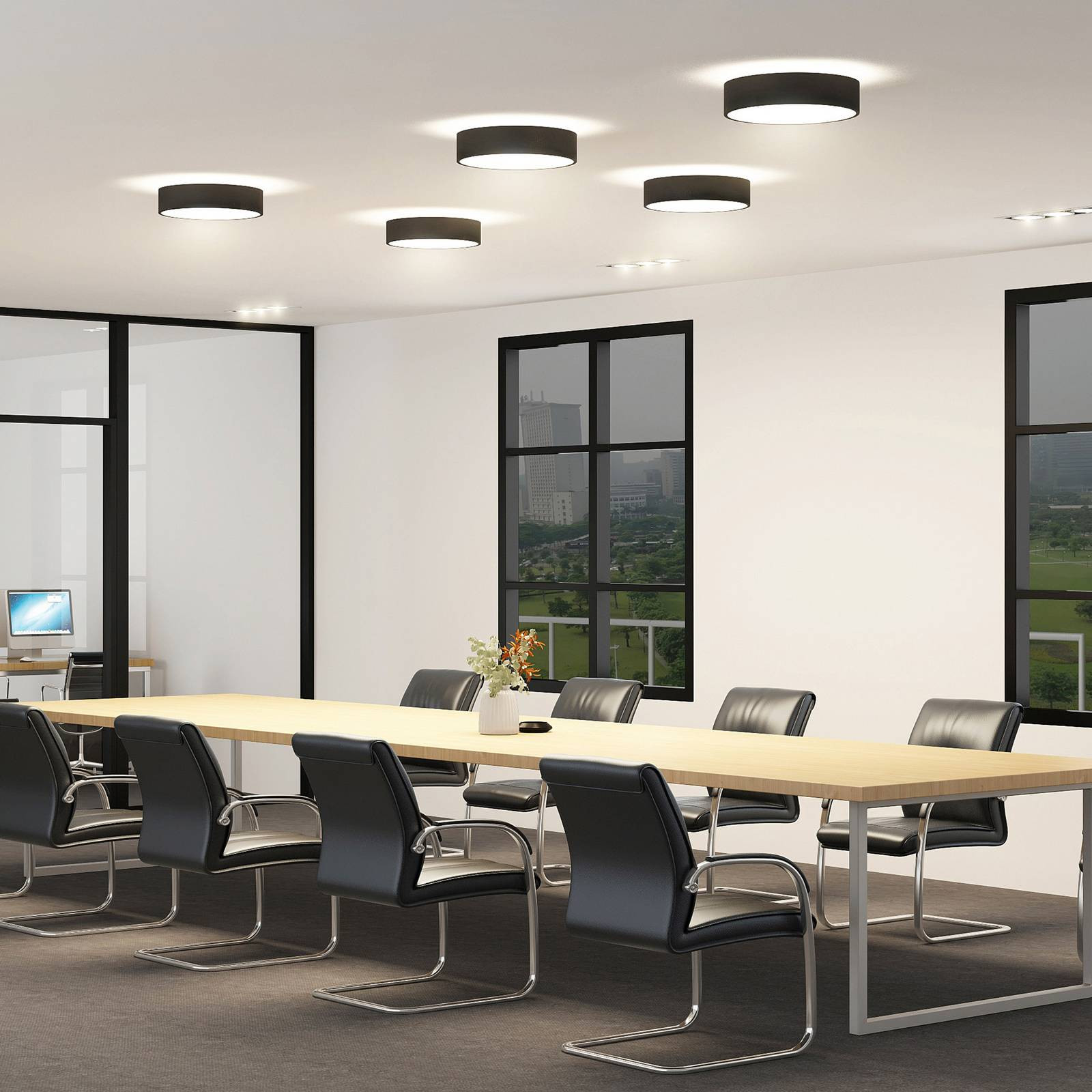 Arcchio LED-plafondlamp Cilinder Zwart voor Keuken en Woonkamer