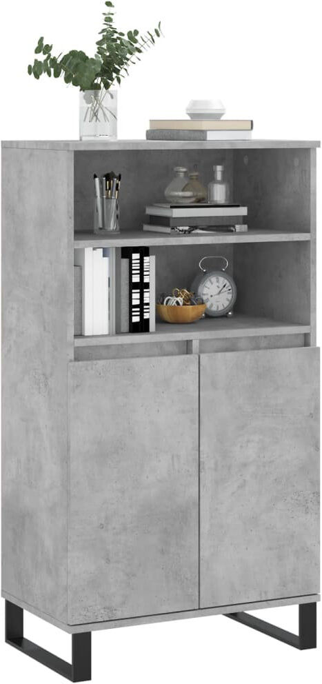 17 Stories Mithra 60 cm W Highboard Concrete Grey 110cm H X 60cm W X 36cm D