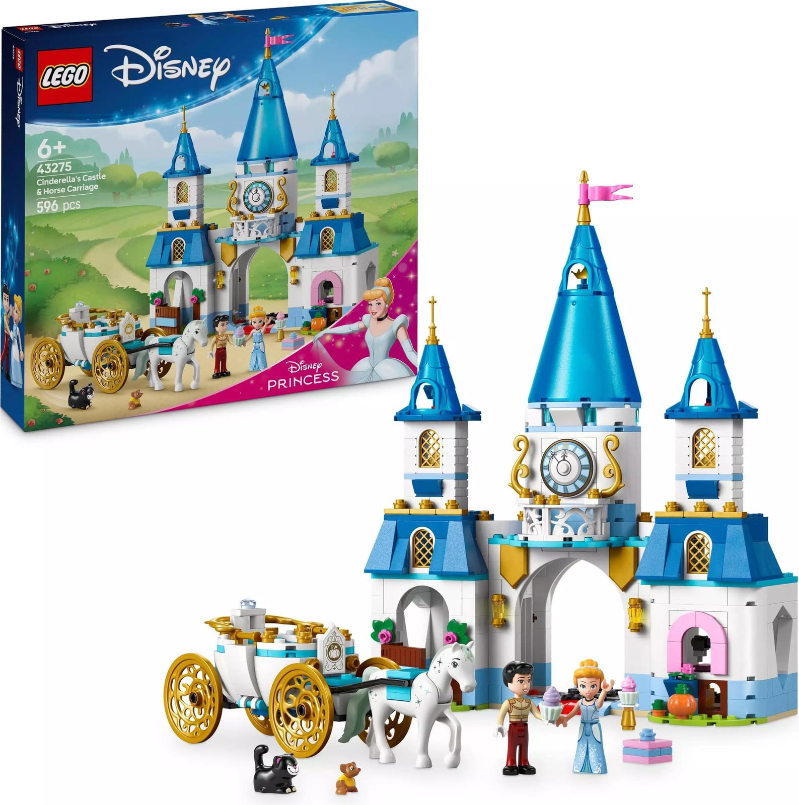 LEGO Disney Princess Kasteel en Koets van Assepoester 43275