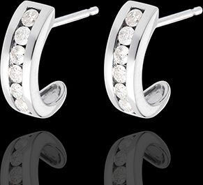 Edenly Ohrringe Halbmond in WeiÃŸgold - 0.41 Karat - 12 Diamanten