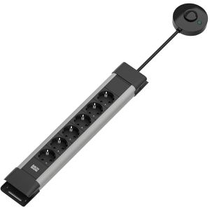 Bachmann Steckdosenleiste 330.142 Connectus, 2m, 6-fach in silber, mit Fußschalter