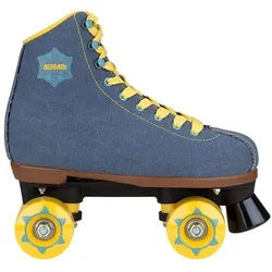 Nijdam, Rollschuhe, Retro Rolschaatsen - Denim Rebel - Denimblauw/Geel - 39 (39), Gelb, Blau