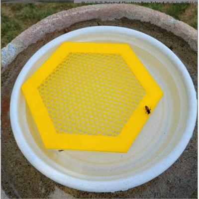 Premium Floating Bee Waterer Island Hexagonal Beekeeping Water Station For Safe Bee Hydration yellow