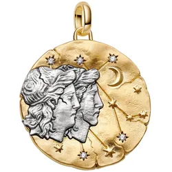 Pandora 765002C01 Medaillon-Charm Anhänger XL Sternzeichen Zwillinge