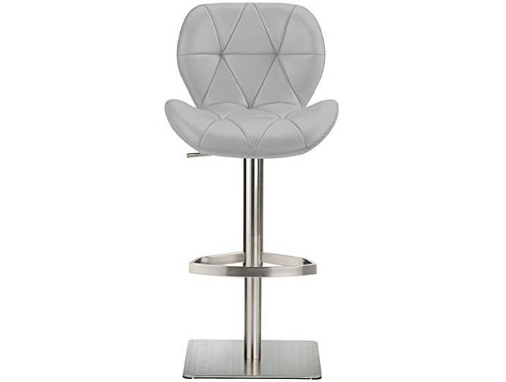 Profil Luxus Barhocker Echtleder - grau