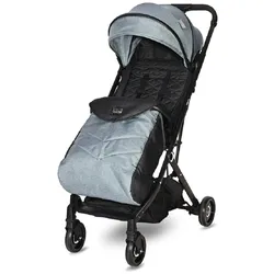 Lorelli Kinderwagen Myla Aluminiumrahmen Korb Fußsack klappbar mit Zusatzgriff hellblau