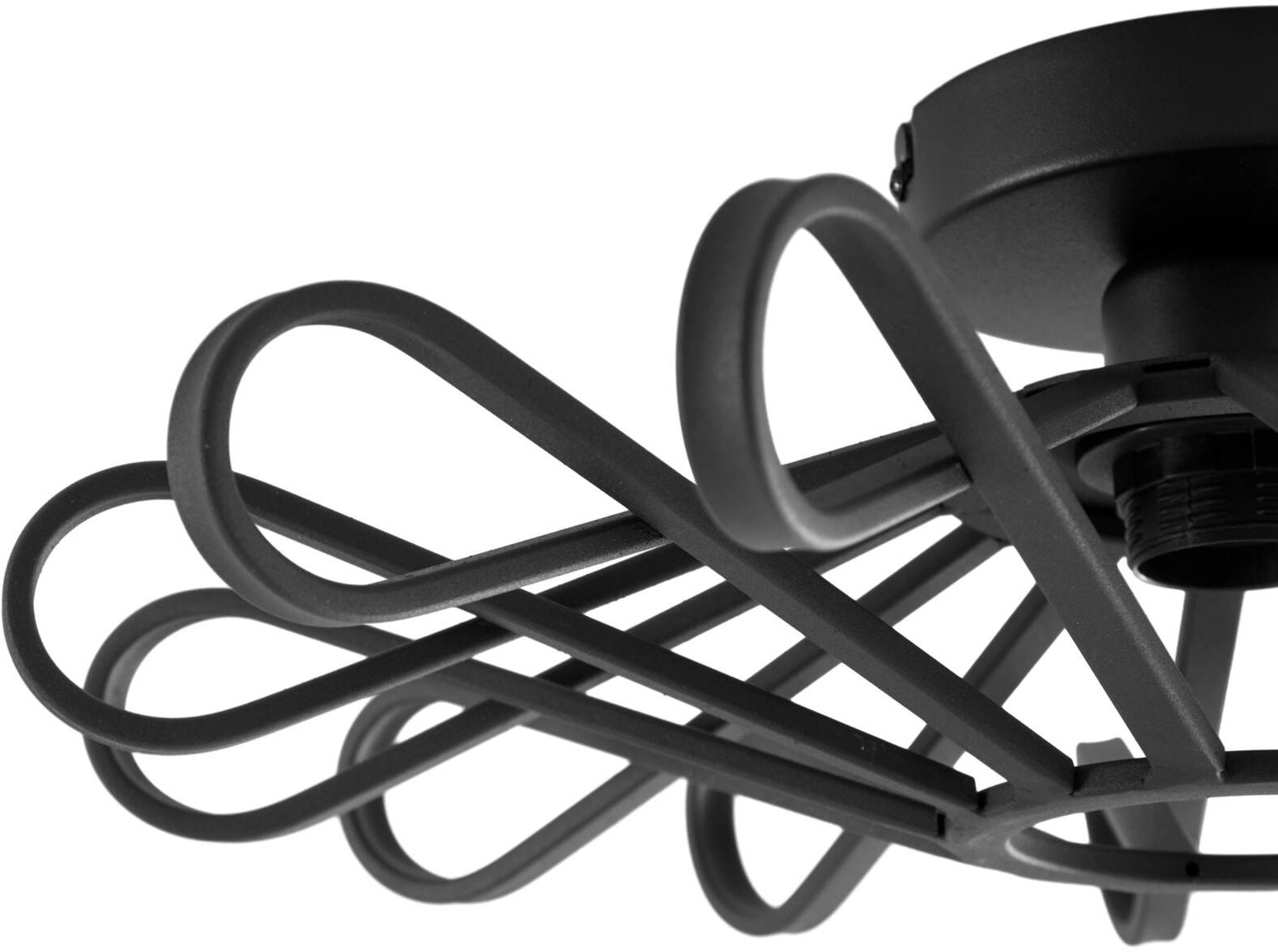Deckenlampe Kaelen Lindby, dimmbar, schwarz, für Wohn- / Esszimmer, Metall, Landhaus / Rustikal, Deckenlampe