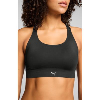Sporttop PUMA "PUMA WOMEN 3D KNIT SPORT TOP 1P", Damen, Gr. XS, schwarz, Strick, Obermaterial: 89% Polyamid, 11% Elasthan, Rundhals, Tops Sporttop, wendbare und verstellbare Träger für einen personalisierten Look