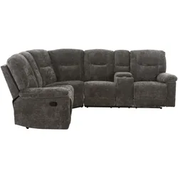 HTI-Living, Sofa + Bettsofa, Ecksofa Evelina mit Liegefunktion Braun (Ecksofa)