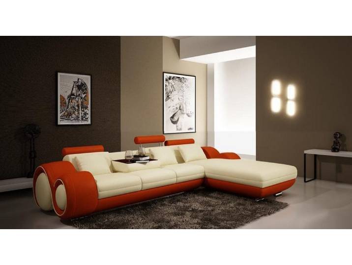 JVmoebel Ecksofa Design Ecksofa Berlin, Lederpolster mit USB-Anschluss, Made in Europa