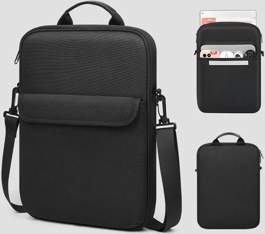 INF Sacoche d'ordinateur portable professionnelle avec poignée - Étui de transport étanche et antichoc pour tablette Le noir 11 pouces