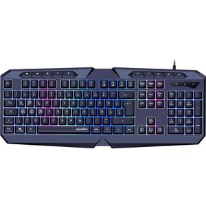 Speedlink Tastatur Ludicium RGB Rainbow Gaming, SL-670004-BK, mit RGB-Beleuchtung, USB, schwarz