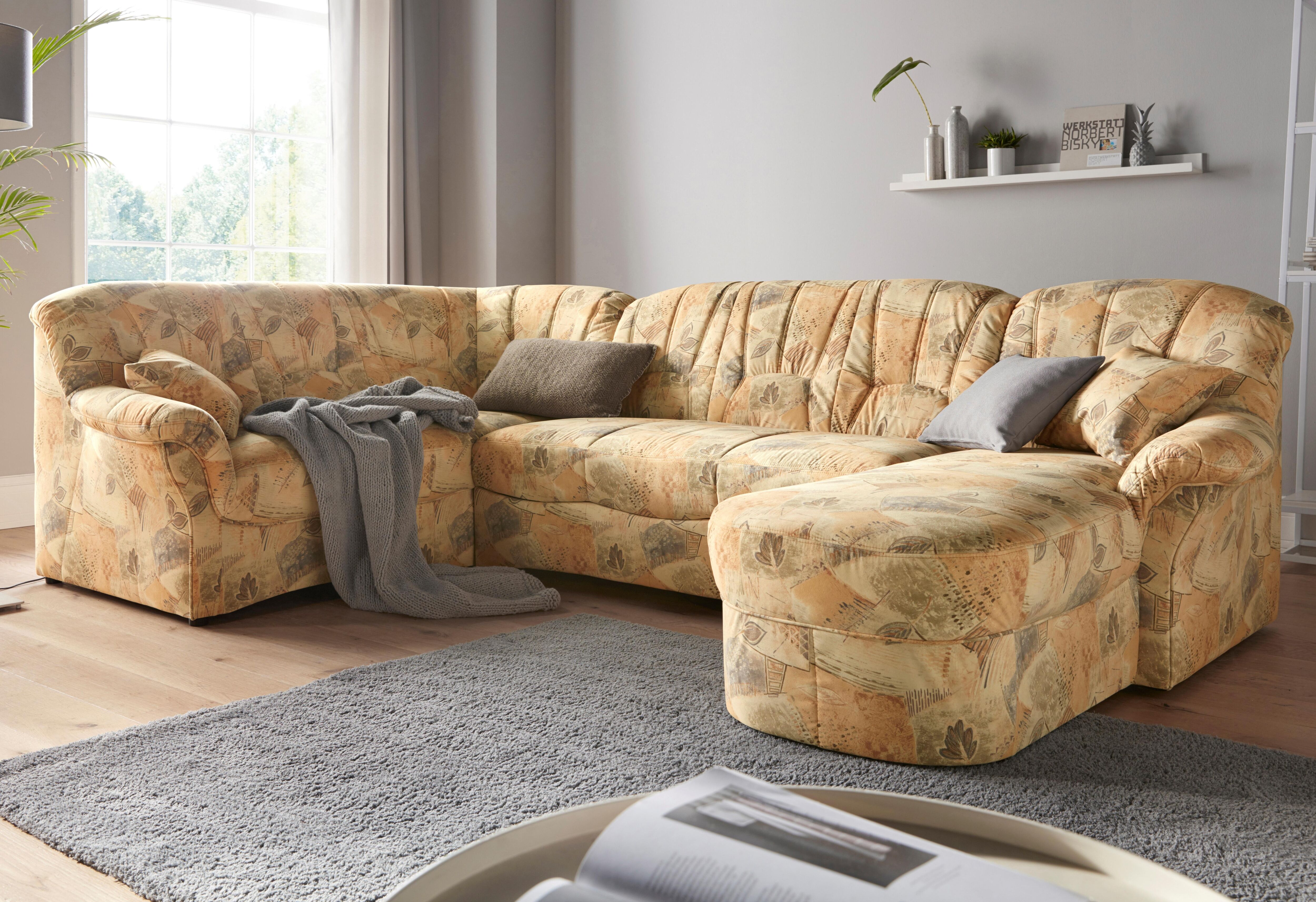 DOMO collection "Bahia mit viel Platz, Breite 308cm, zeitloses Design, U-Form" wahlweise mit Bettfunktion
