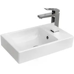 VitrA New Integra Square Handwaschbecken unterbaufähig asymmetrisch mit Hahnloch,7892B403-0029 7892B403-0029