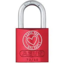Abus Vorhangschloss Aluminium 72/40 rot LoveLock 5