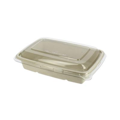 MONOUSO - Verpackungen Zuckerrohr mit Deckel 950ml 230x160x60mm (90 Stück)