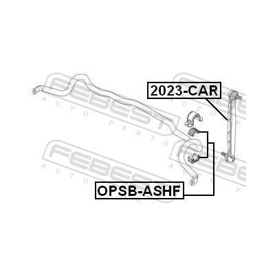 FEBEST Lagerung, Stabilisator OPSB-ASHF Vorderachse für Opel