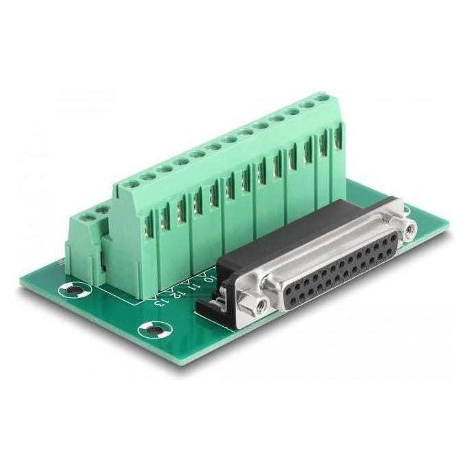 Delock D-Sub 25 Pin Bu zu Terminalblock für Hutsch (0.09 m) (66912)