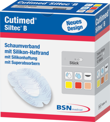 BSN medical GmbH CUTIMED Siltec B Schaumverb.17,5x17,5 cm m.Haftr. 6 St 07340822