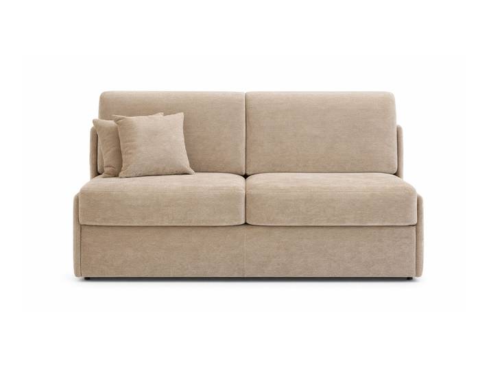 PAMIERS - Petit canapé convertible 2 places - Velours, Beige