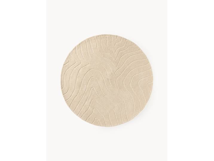 Tapis rond en laine tufté main Aaron