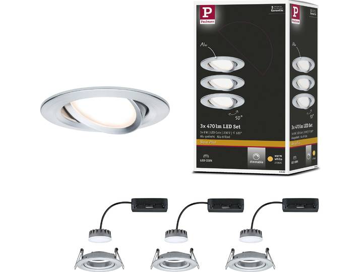 Paulmann Luminaire LED encastré Nova Plus Set de base orientable