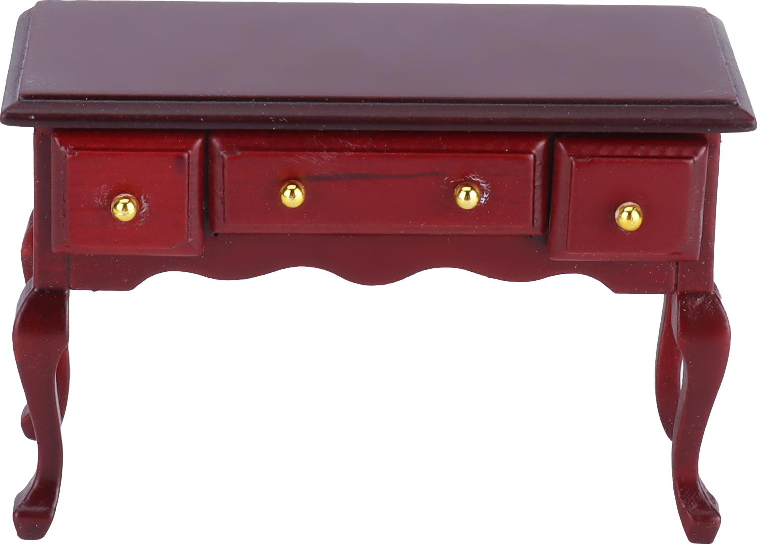Gistuch Miniature houten tafel voor poppenhuis, doe-het-zelf mini bureau accessoires