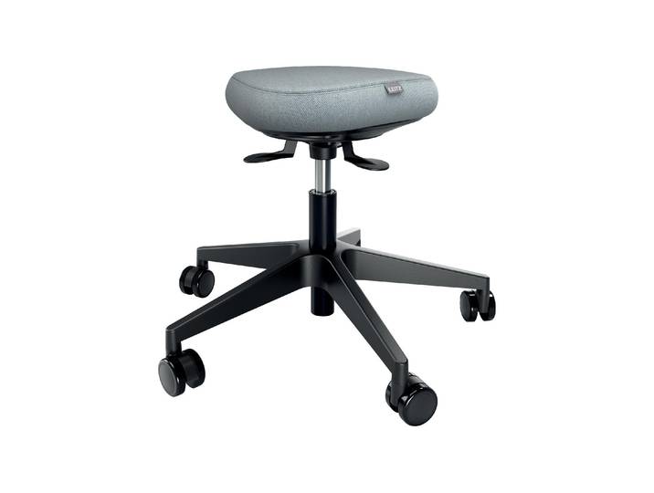 Arbeitshocker LEITZ Ergonomischer Activ mit Rollen , grau (grau, schwarz), Hocker, Arbeitshocker