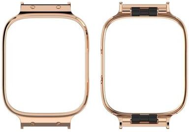 Everyday Crate Redmi Watch 3 Lite Active Metal Watch Protective Frame Stainless Steel Screen Guard Bezel Cover rose Gold
