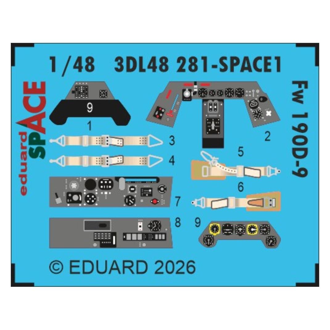 Eduard Fw 190D-9 SPACE 1/48 for Miniart (3DL48281)