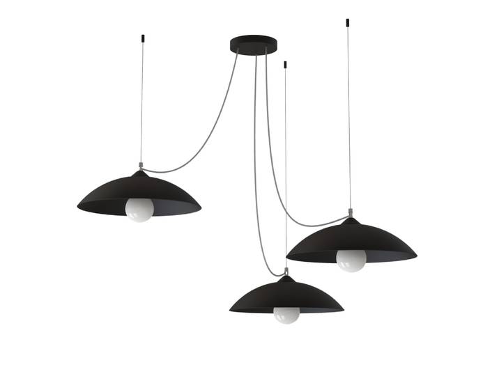 Dream - lampe à suspension en métal noir e27