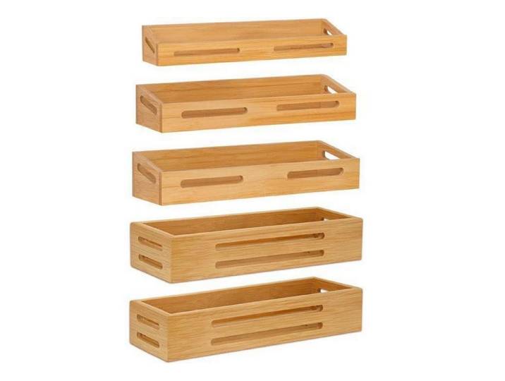 LuxusKollektion Gewürzregal Bambus Gewürzregal 3er Set, 1-tlg.