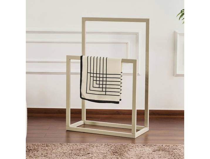 Porte serviettes double en métal SFAX - Beige