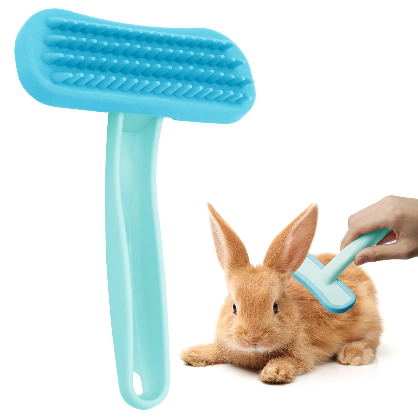 Solidchoice Zachte silicone kaninchenborstel voor dierenverzorging