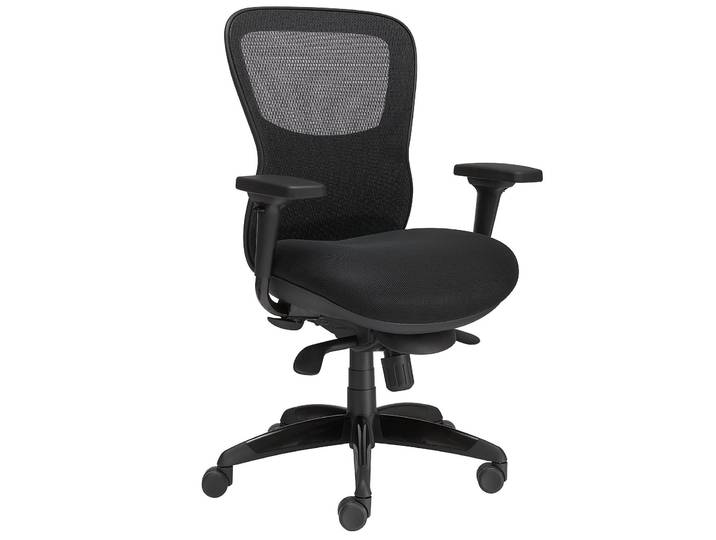 Fauteuil de direction OCTOPUSSY Tissu polyester Noir Hauteur réglable - Accoudoirs Dossier Roulettes