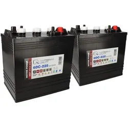 2x Q-Batteries 6DC-225 6V 225Ah Deep Cycle Traktionsbatterie
