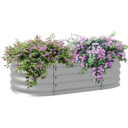 Hochbeet Metall, Pflanzkasten, DIY Blumenkasten mit offenem Boden