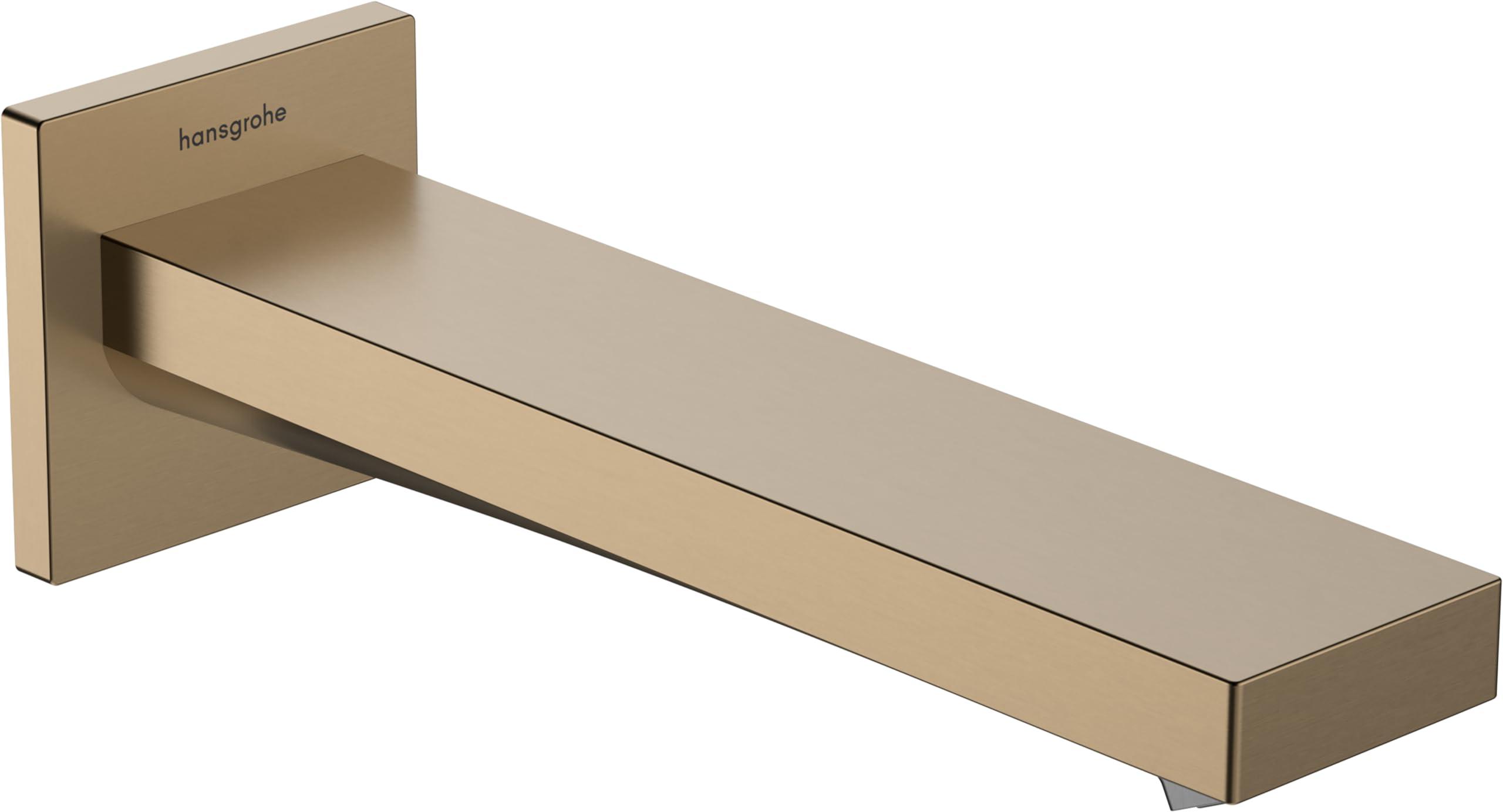 Badauslauf 21 cm, gebürstetes Bronze, Wandmontage, puristisch