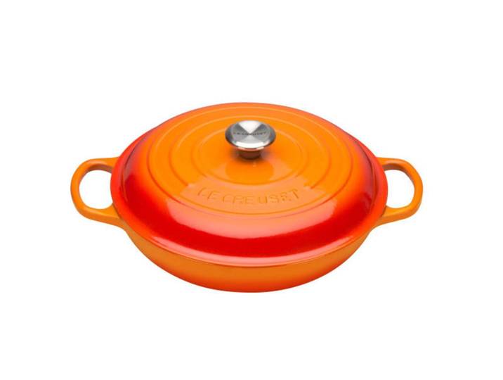 LE CREUSET Gourmet Profitopf 30cm Ofenrot SIGNATURE, rot, Eisen
