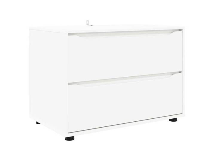Armoire de rangement minimaliste - - Blanc - 80x48x57 cm - Bois d'ingénierie - Tiroirs spacieux