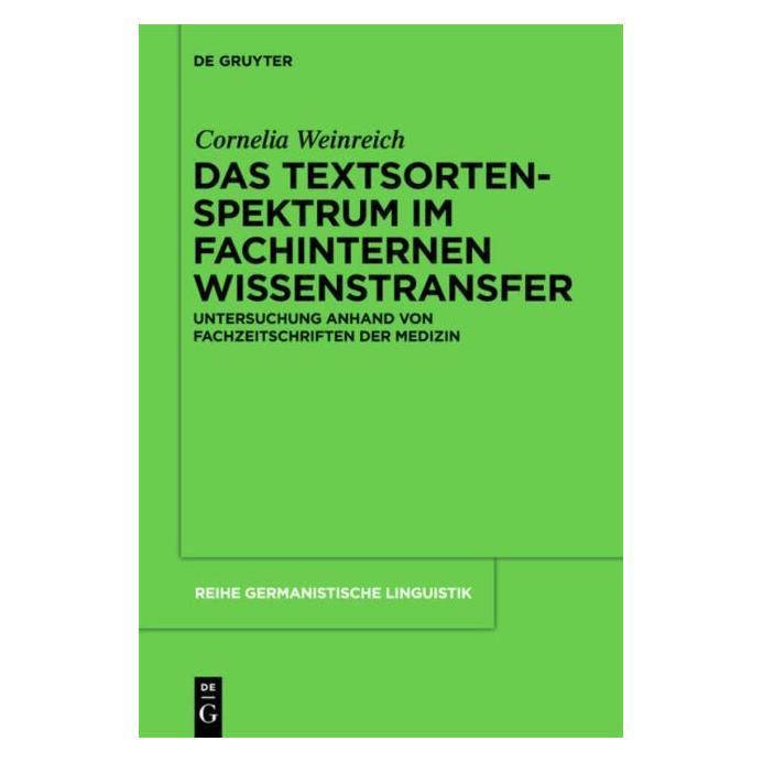 De Gruyter Weinreich,C.:Textsortenspektrum (Deutsch, Hardcover, Cornelia Weinreich) (67709933)